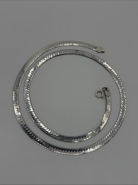 Sterling Silver 925 Herringbone Necklace 20 inch